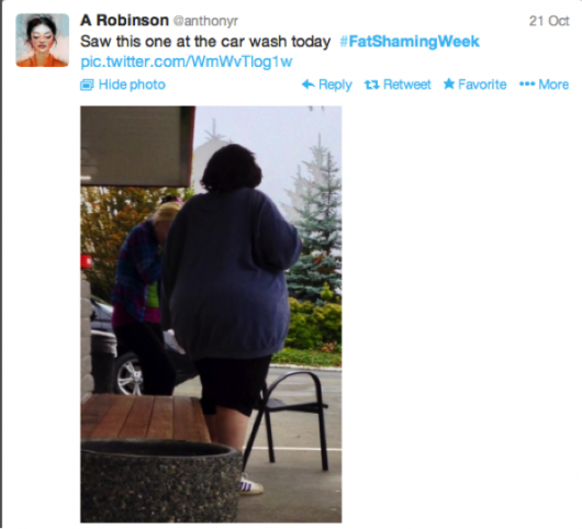 Taking pictures of fat people in public has been dubbed street shaming - it is in fact a disgusting example of bullying.