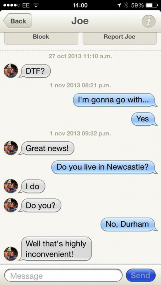 Shame he won't go the distance...