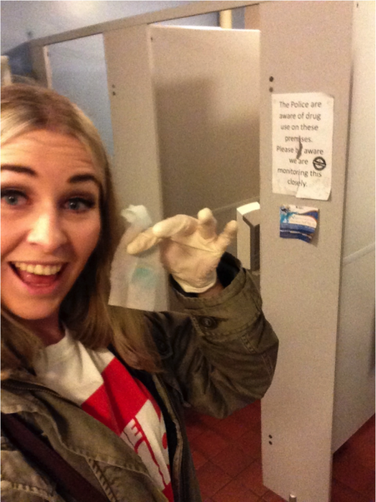 Gathering evidence with gloves on (toxic wipes)