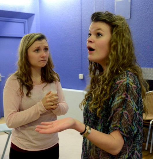 The female leads doing some acting