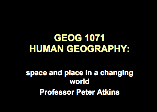 Space and place