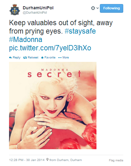 The prying eyes of whom? Poor Madonna, objectified again.