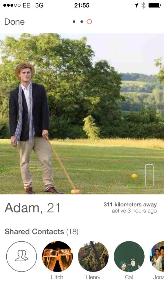 It's this sort of shit, Tinder