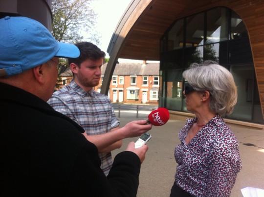 Radio stations interviewing Professor Elizabeth Archibald, Principal of St. Cuth's.