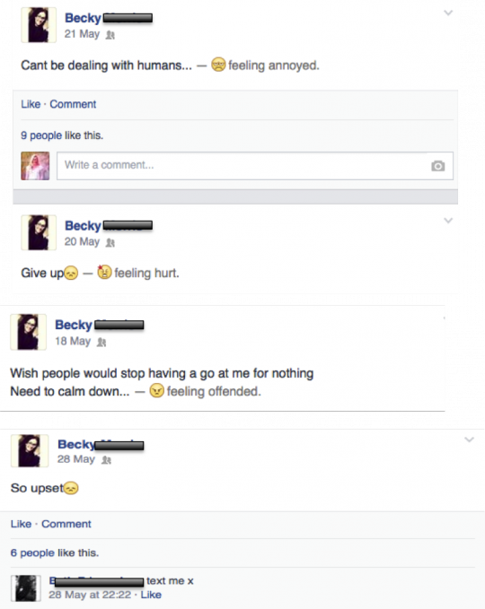 we get it Becky, you're having a rough time