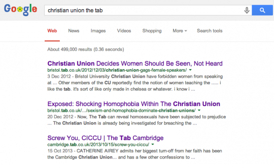 The Tab doing wonders for faith relations.