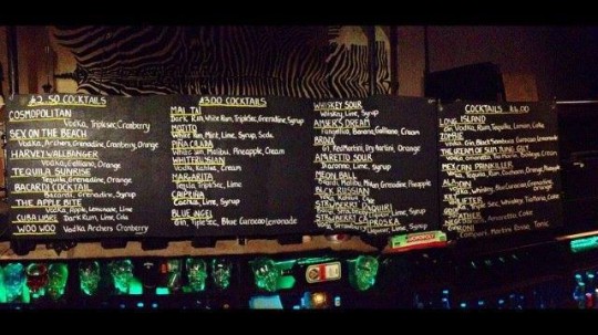 The now Mocktail list