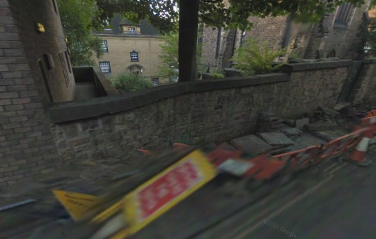 The low wall outside Hatfield (photo: GOOGLE)