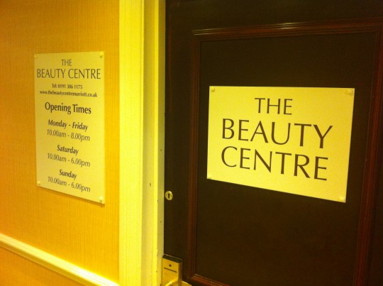 Located to the right of reception.