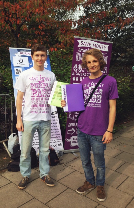 Andy (right) at the Freshers Fair.