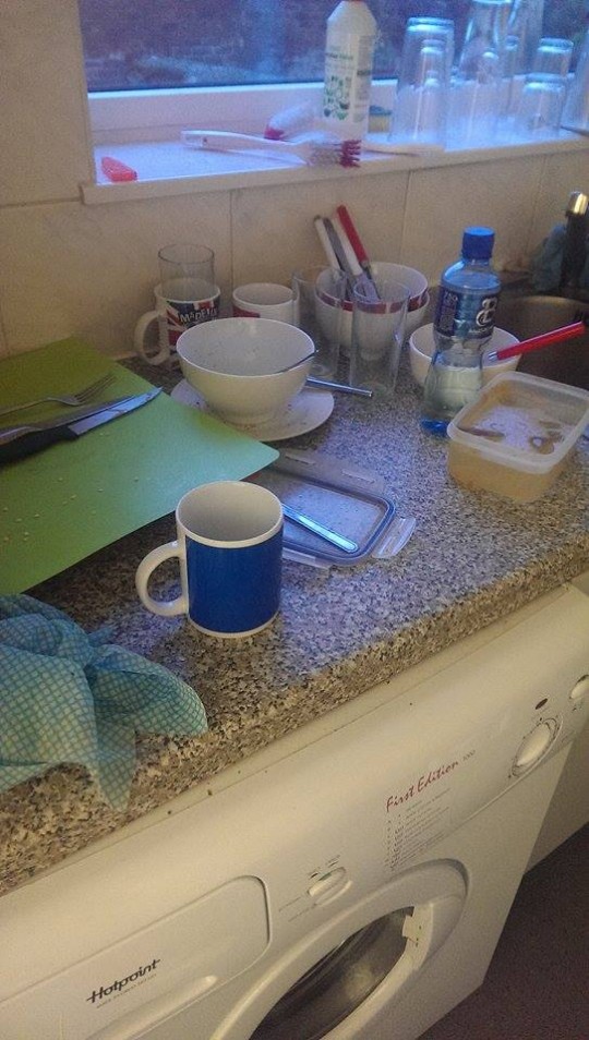 washing up