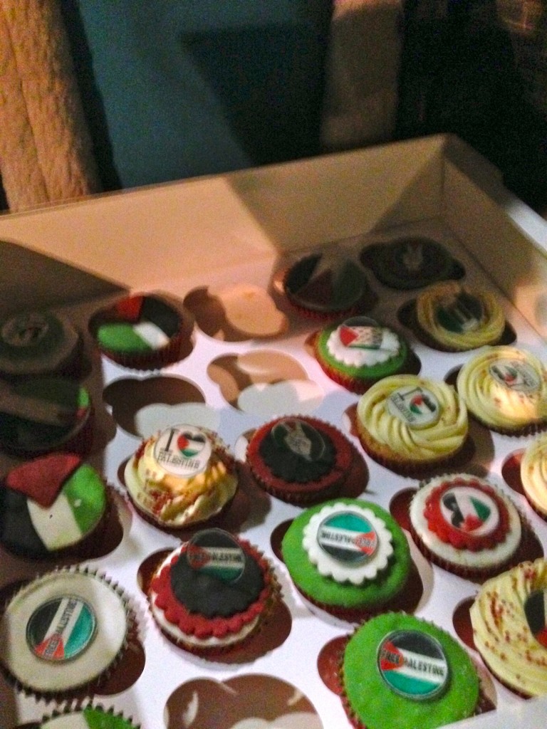 Home-made with edible Palestinian flags: could you ask for more?