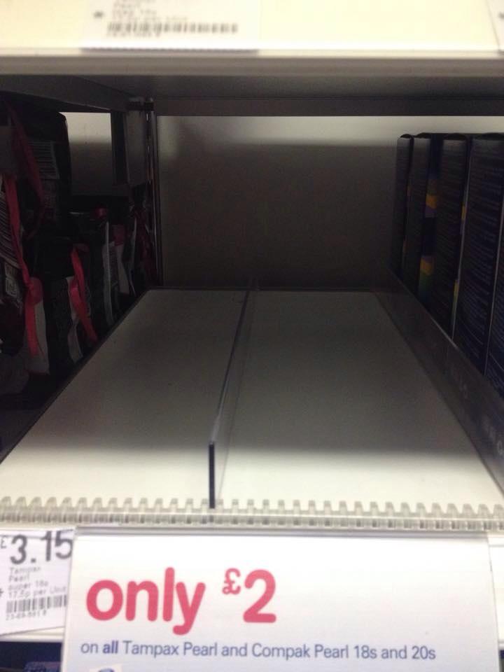 Good luck buying Boots tampons after this donation last week