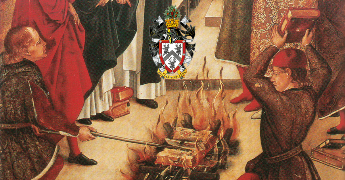 An artist's depiction of what getting rid of some books might look like