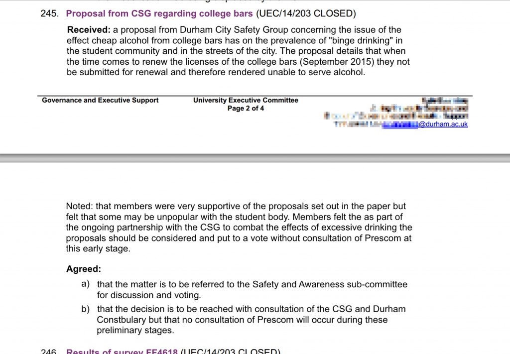 A memo sent by the UEC to committee members