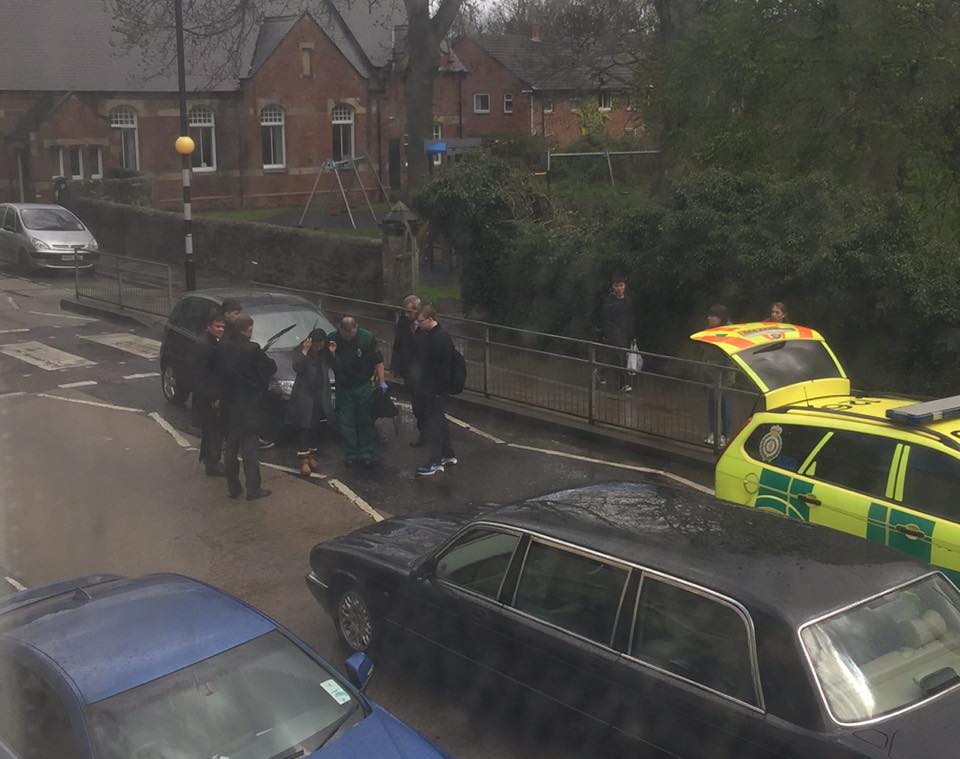 The student received medical attention at the scene