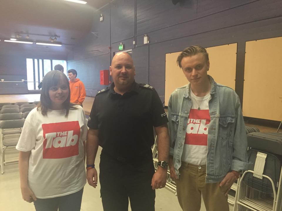 The Tab Durham's Emma Yeo and Charles White with Mick Urwin