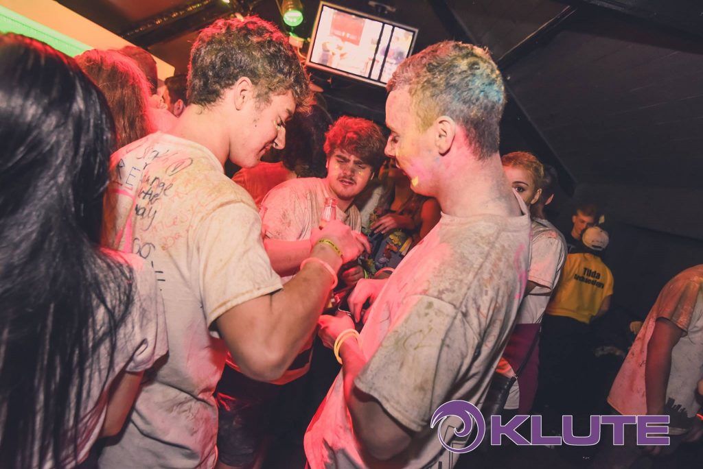 Not sure if it's a paint party, or if they brushed up on the walls.