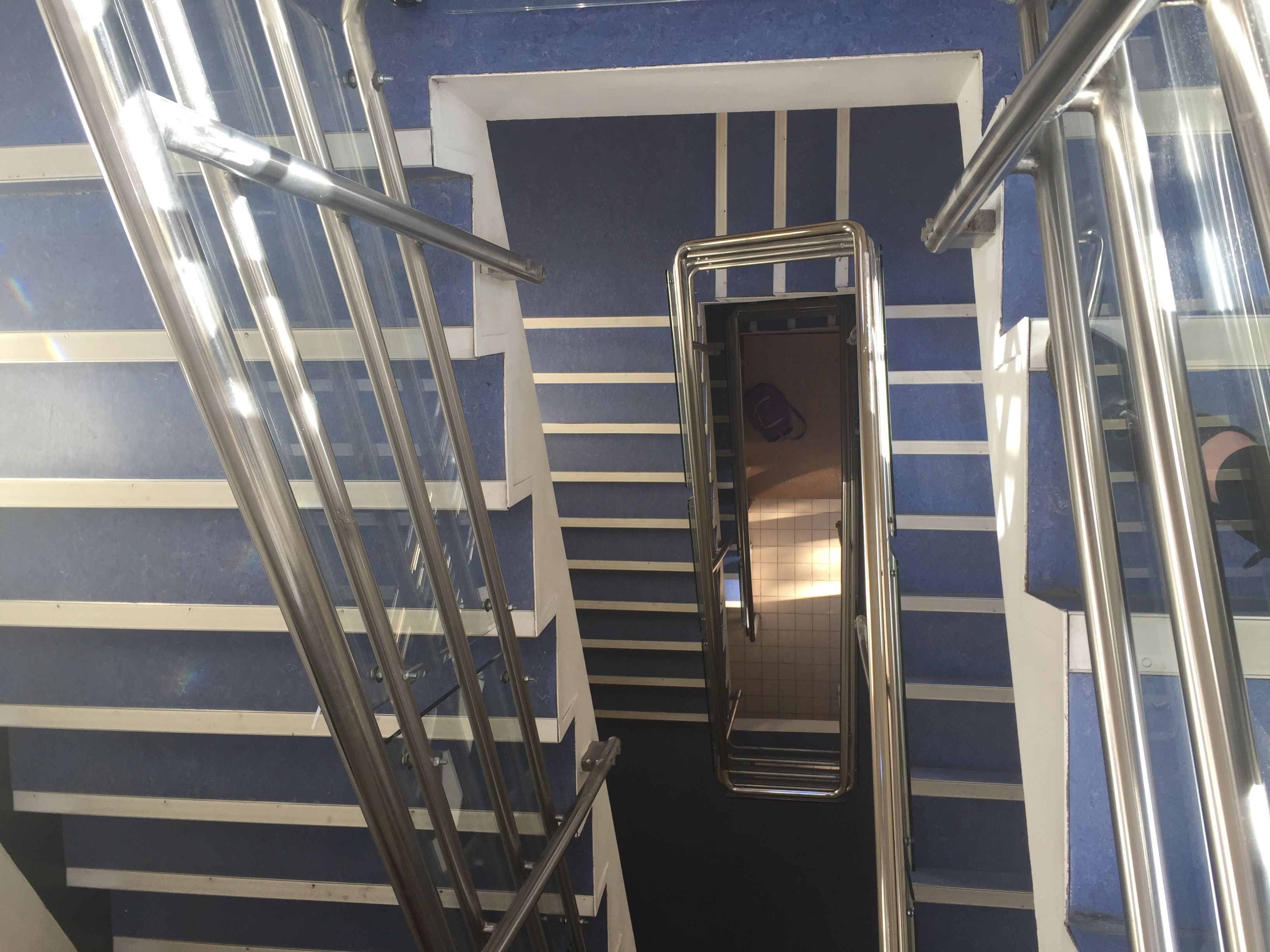 Image may contain: Railing, Staircase, Handrail, Banister