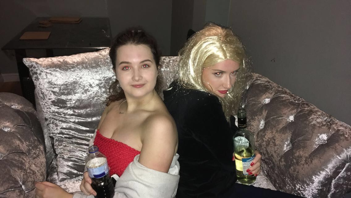 Image may contain: Wig, Hair, Woman, Girl, Female, Blonde, Glass, Person, People, Human