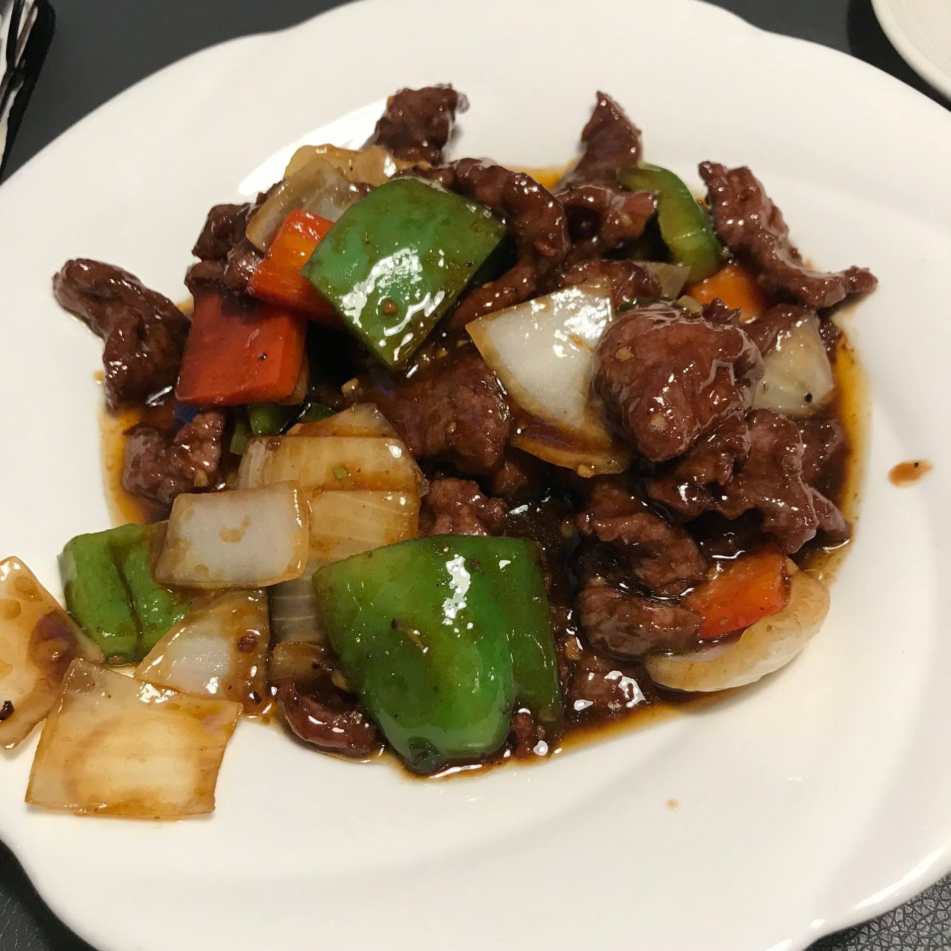 Image may contain: Plate, Meal, Food, Dish
