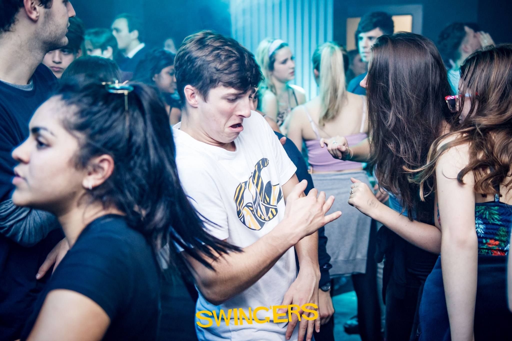 Image may contain: Party, Night Life, Night Club, Club, Human, Person