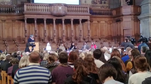 She was joined on stage by her father, two school friends and one of her doctors