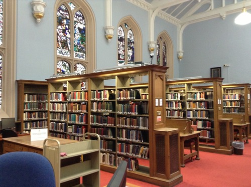 New College Library, where the Princess and students alike were bored.