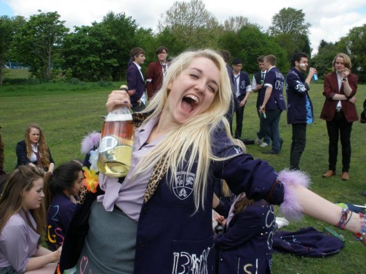 (In my defence, this was my last day of Year 13. But yes, that was the regulation length of our skirts). 