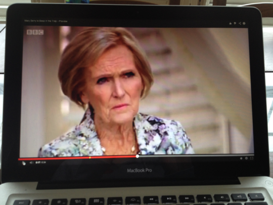 She ain't happy about the soggy bottom on that one.