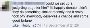 HoE - Comments - Just Giving comment