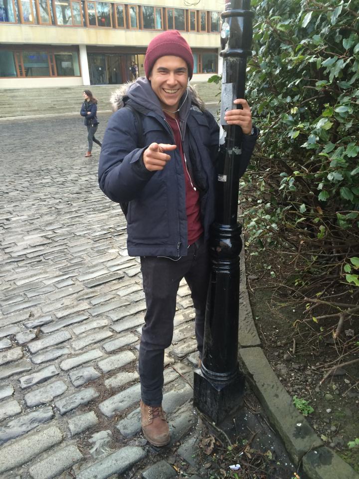Ali chose to pose next to the lamppost in George Square, Mr. Tumnus-style. Make of this what you will.