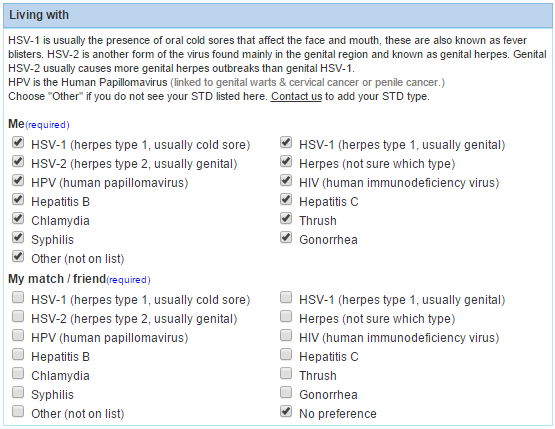 No preference for our match, 'cause we're open minded folk.