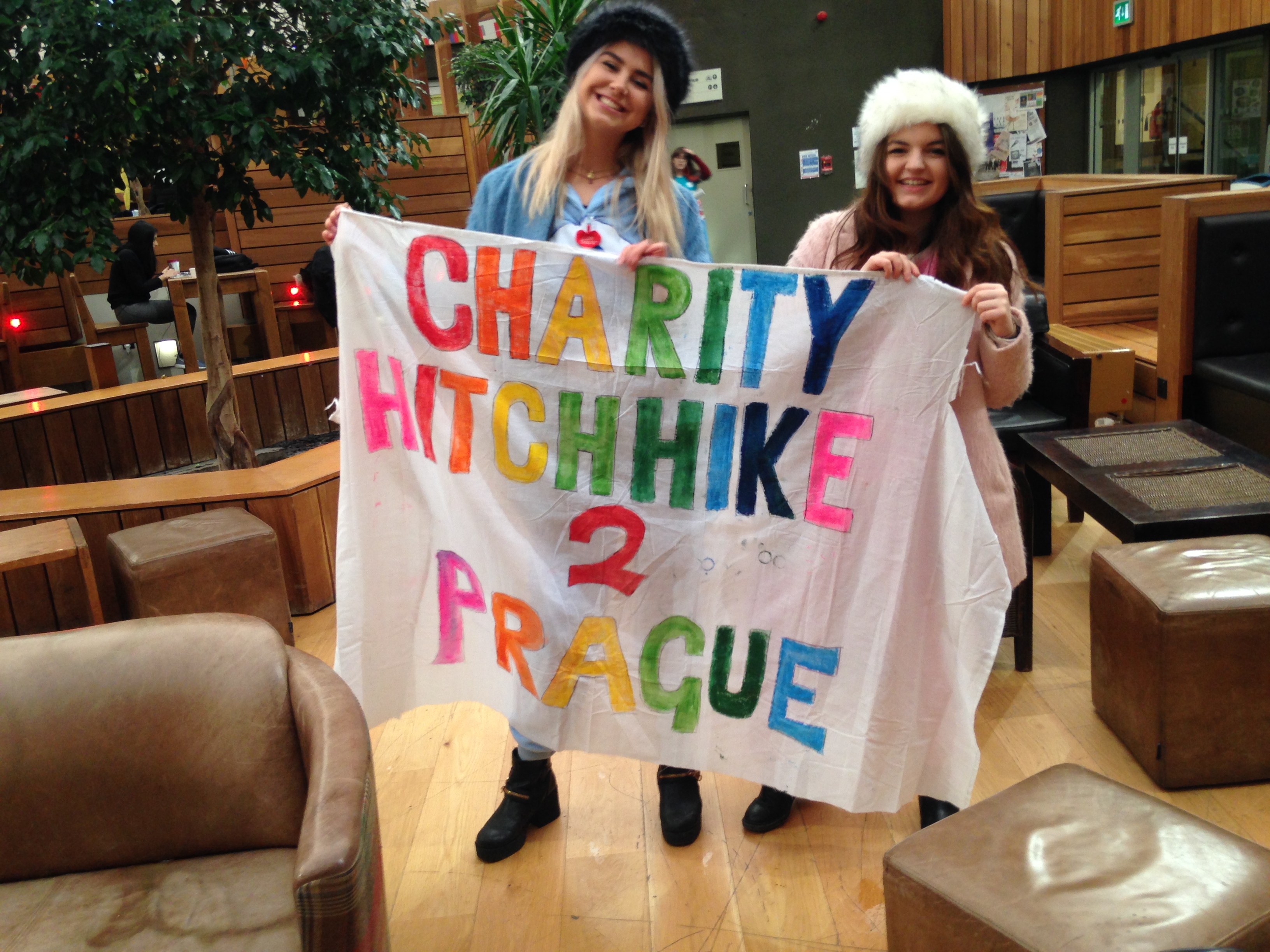 Alice and Lucy, who are raising money for Nightline.
