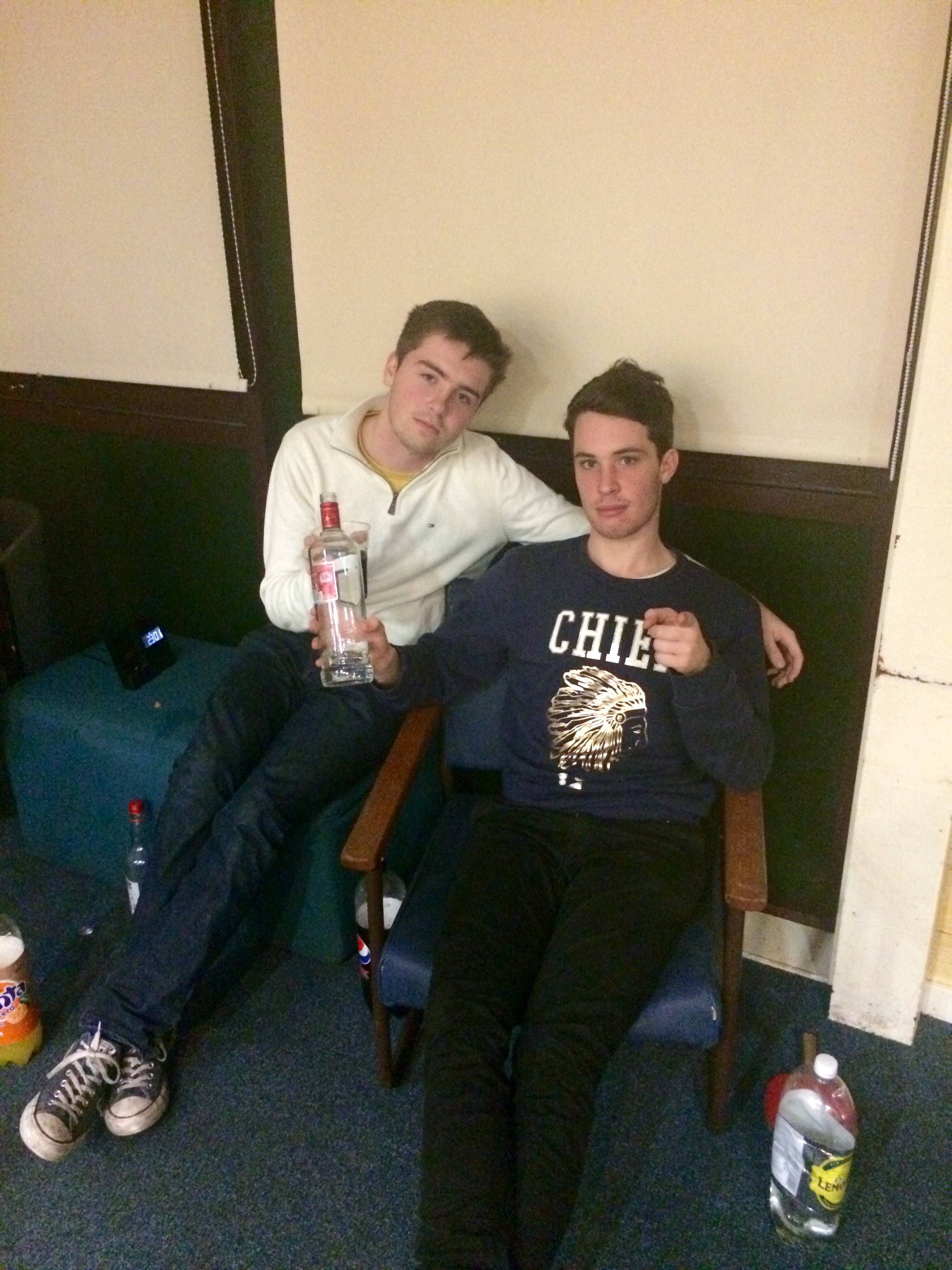 The self-professed 'VKing' - ironically not the guy clutching the vodka bottle
