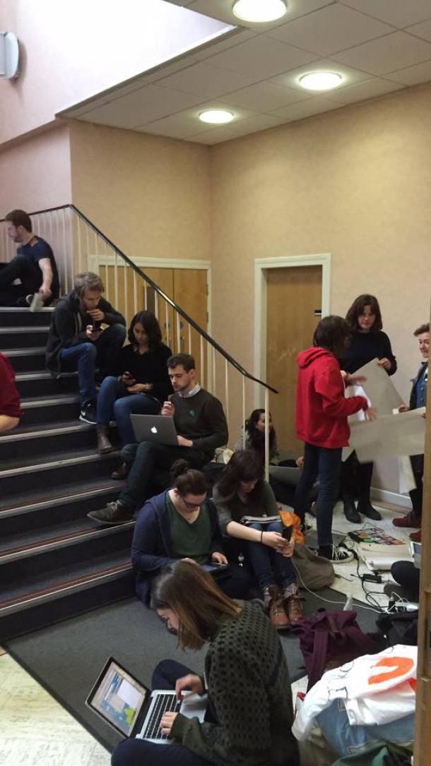 The occupation began yesterday