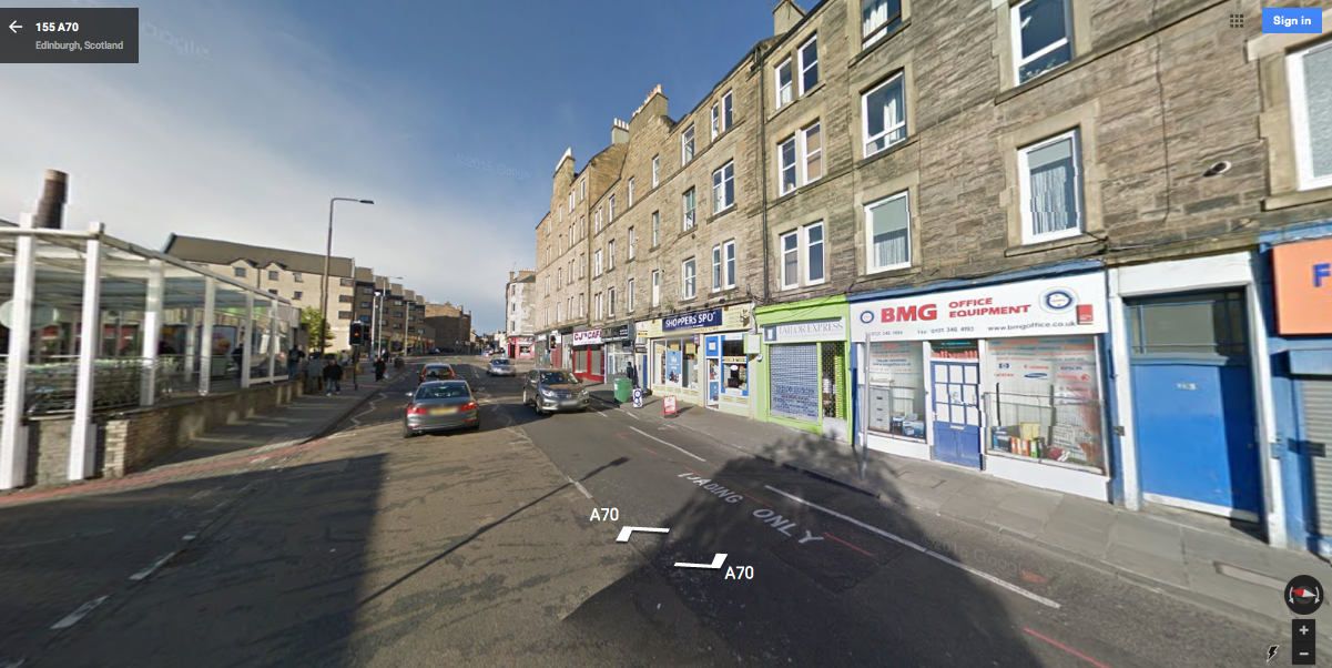 Dalry Road, where the incident took place.