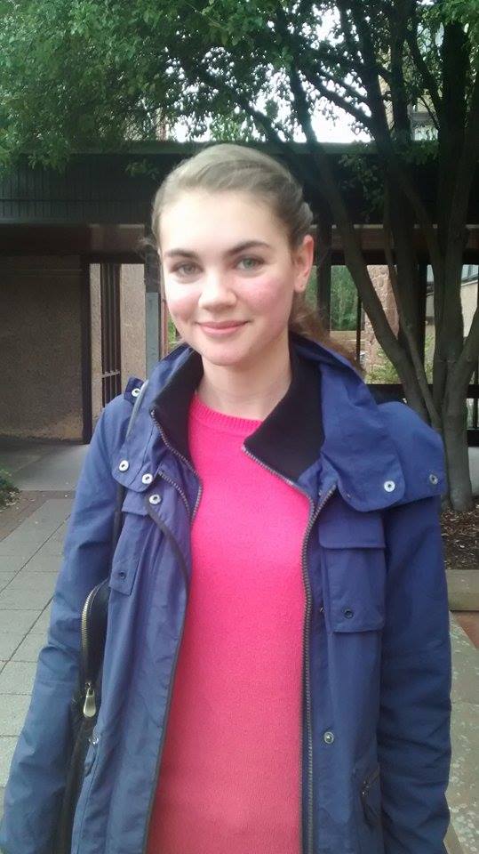 her shoelaces matched her jumper