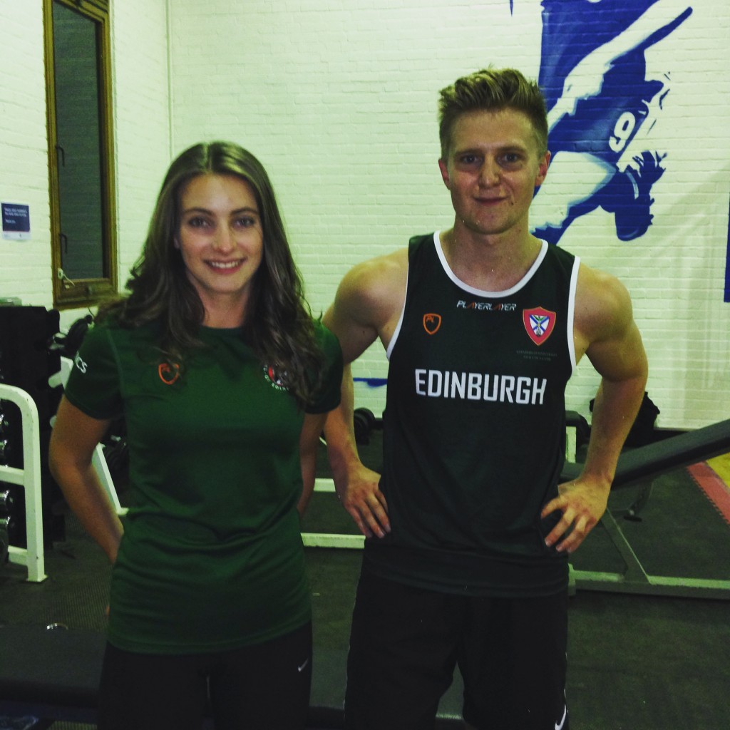 Women's captain Rachel Salmond and Men's captain James Morehen