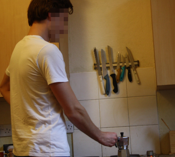 blurred face