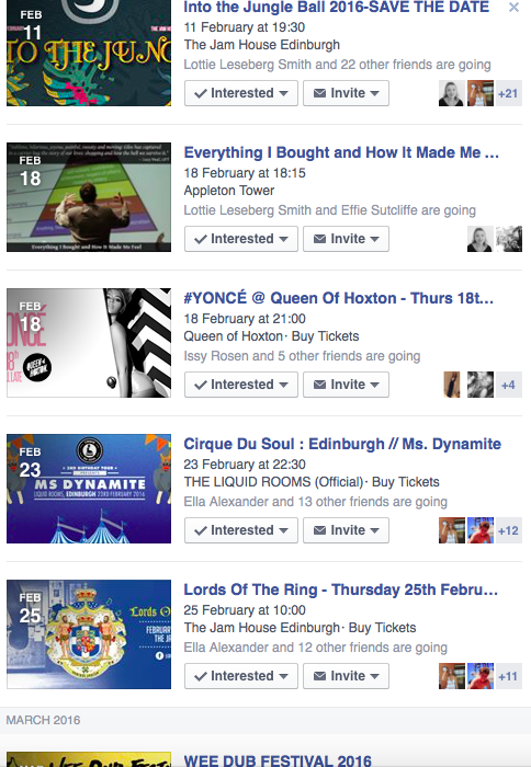 I'm not going to any of these events