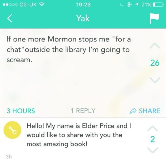 mormon yak