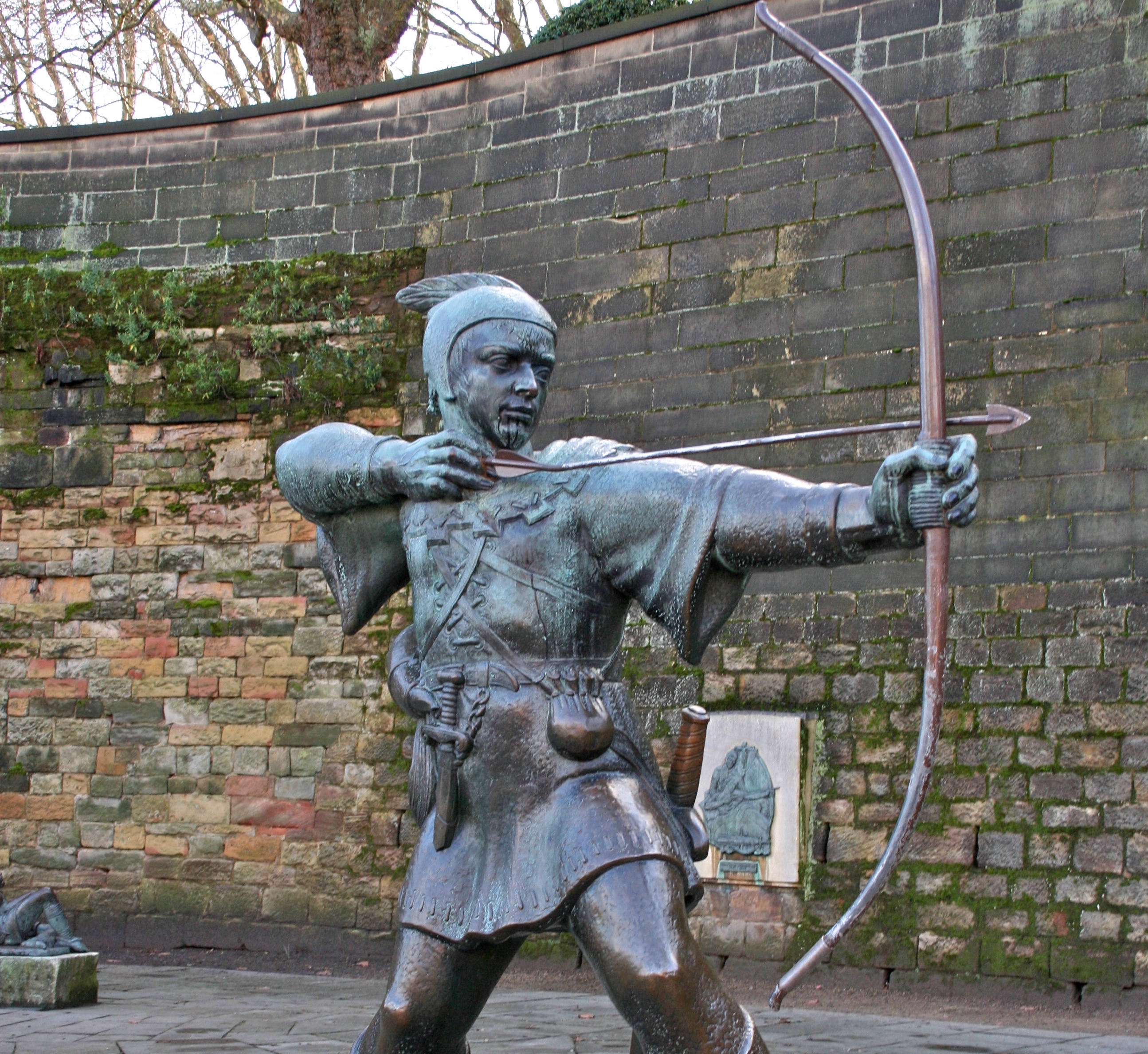 Robin Hood statue outside of Nottingham Castle
