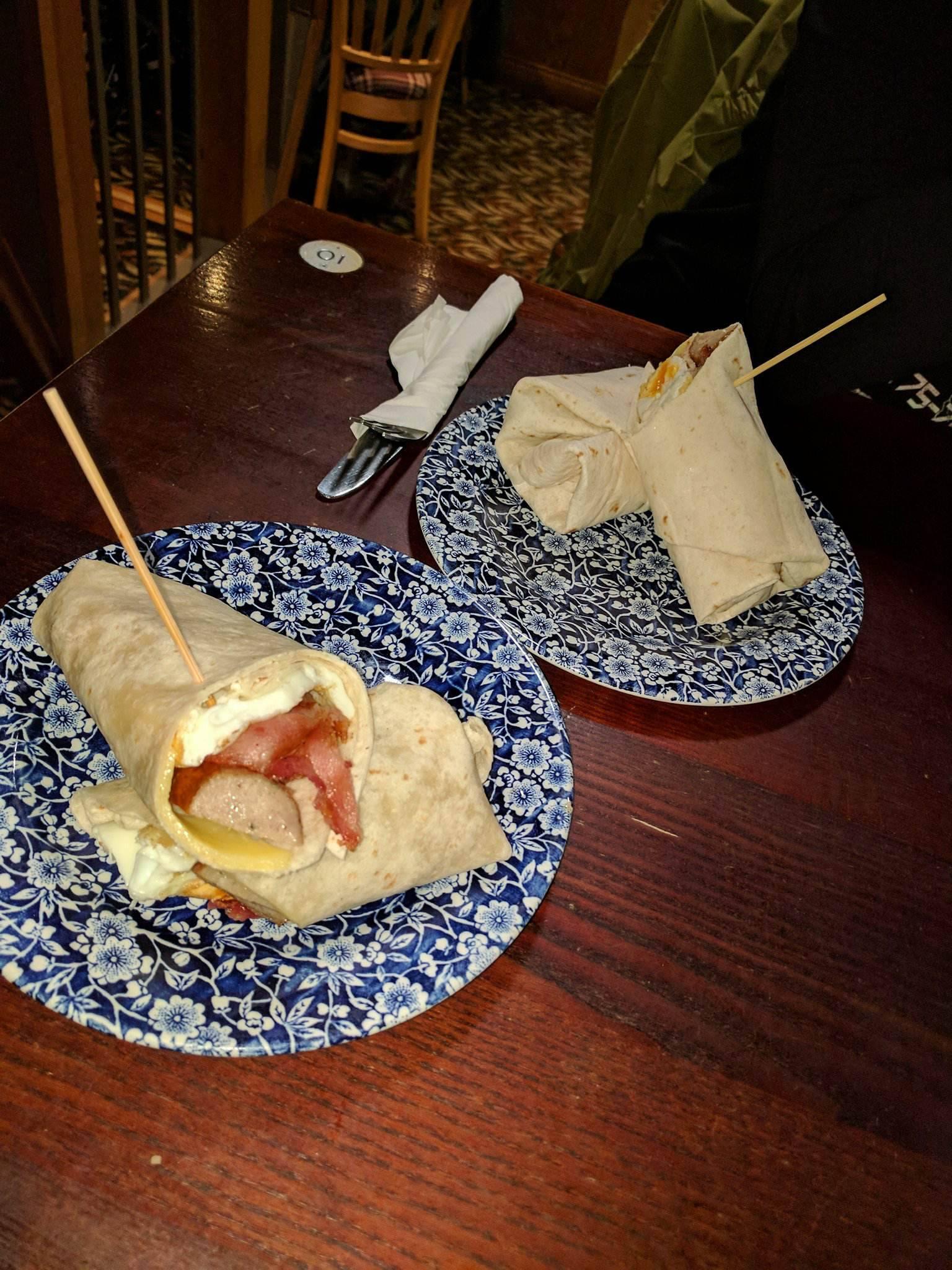 Wetherspoon's breakfast wrap at its best: £3.99 with a drink