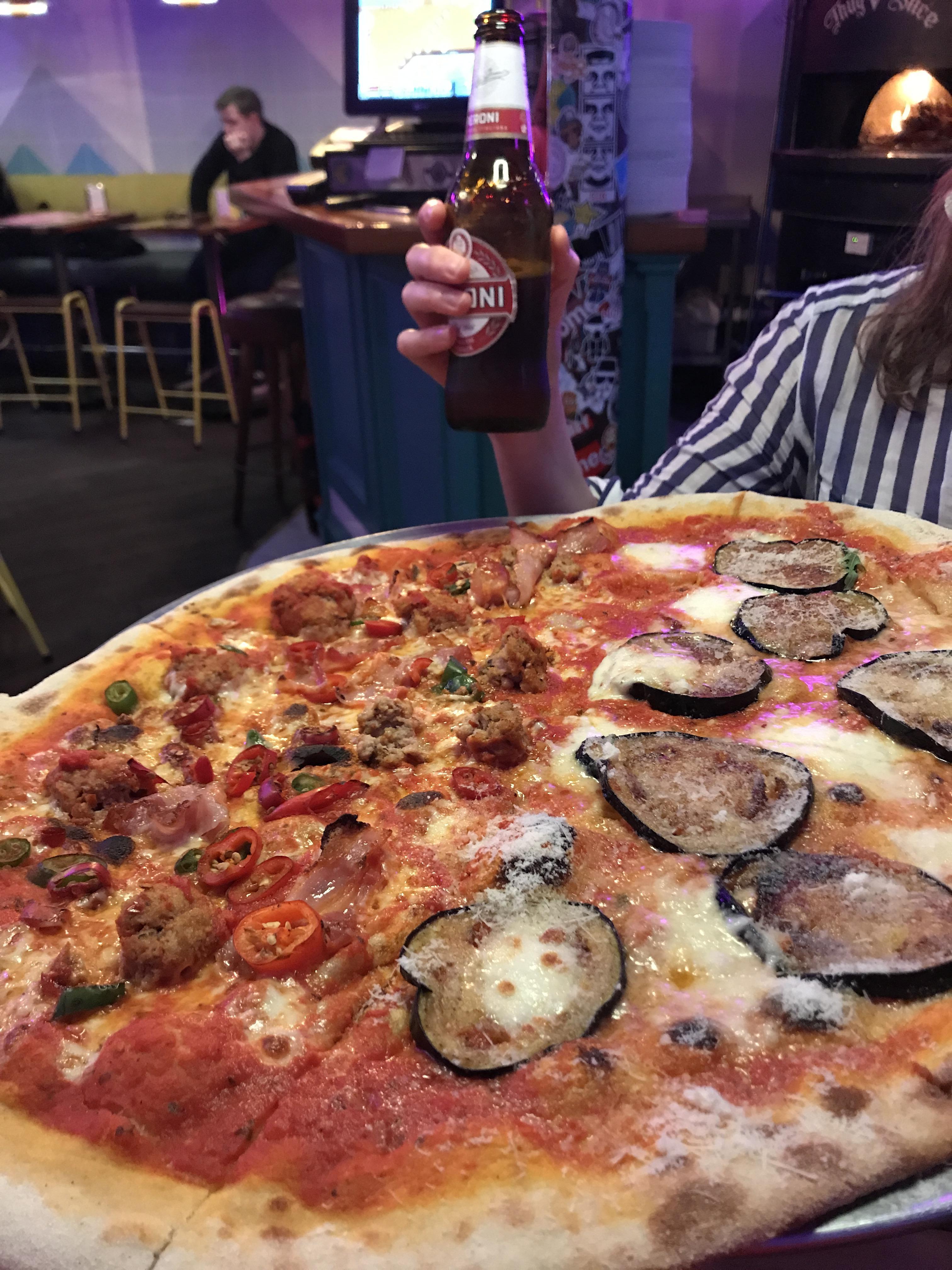 note the beer for size comparison