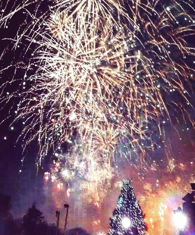 Image may contain: Outdoors, Night, Fireworks
