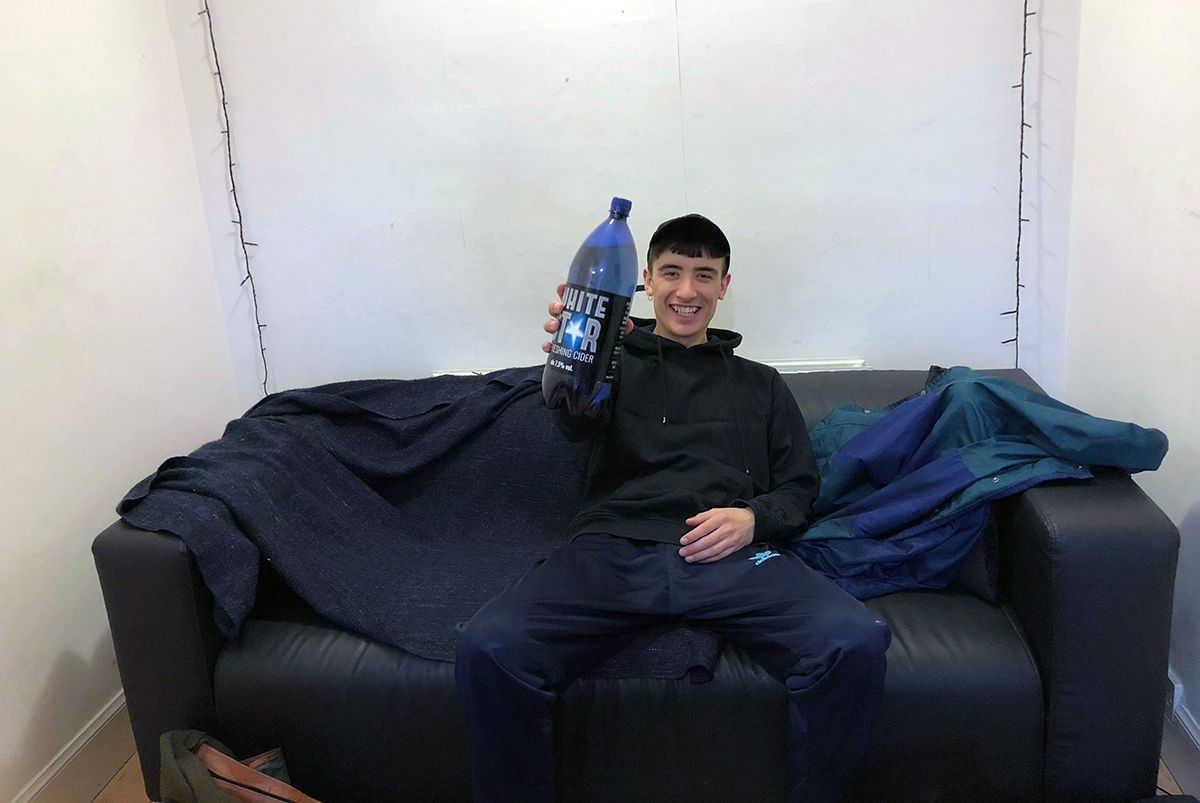 Image may contain: Person, People, Human, Bottle
