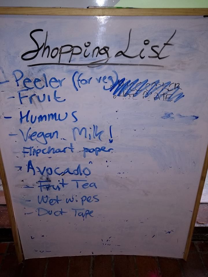 Image may contain: White Board, Text, Handwriting