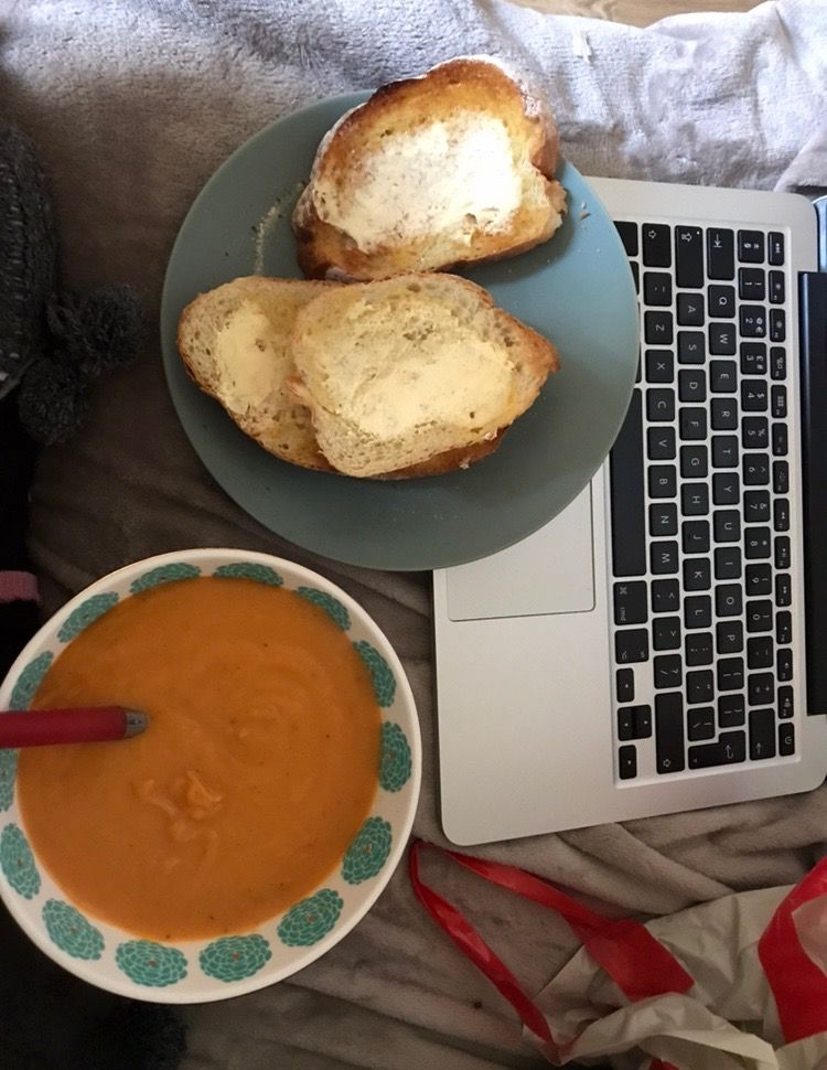 Image may contain: Bowl, Laptop, Bread, Food, Egg, Pc, Computer, Hardware, Electronics, Computer Hardware, Keyboard, Computer Keyboard