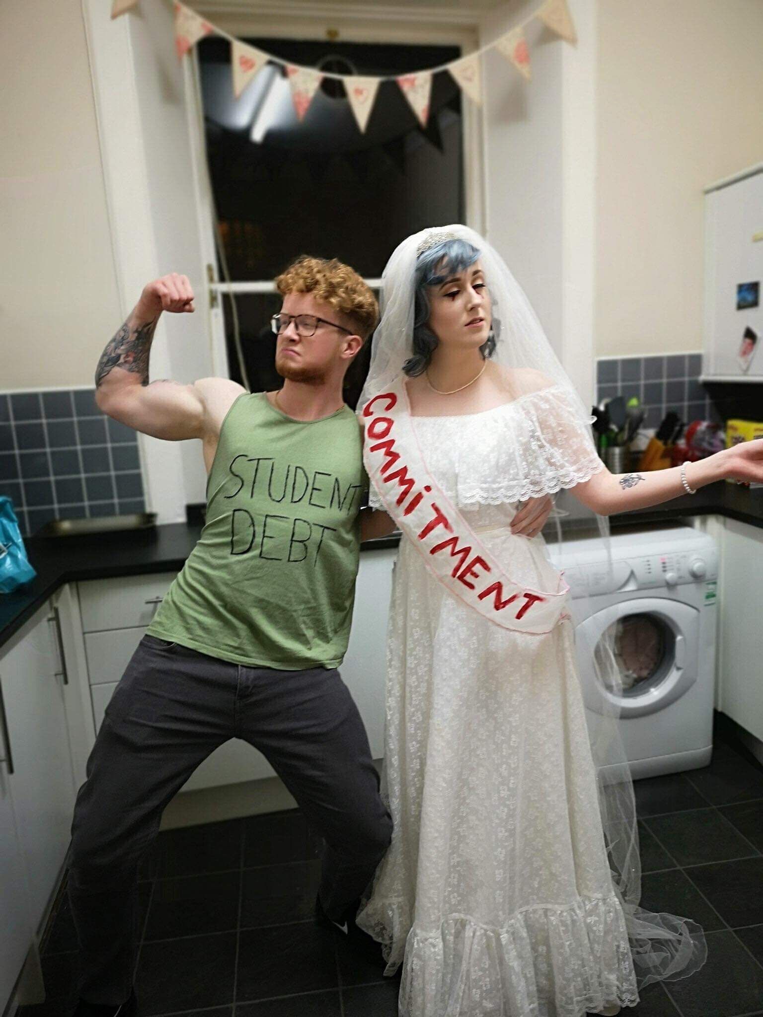 Image may contain: Costume, Wedding, Bridesmaid, Person, People, Human